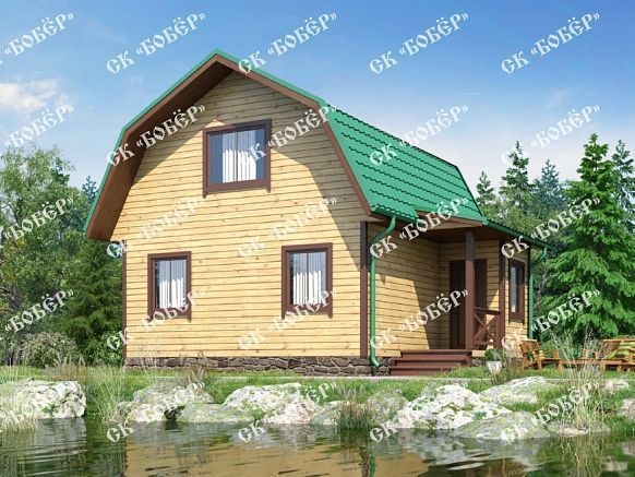 Дачный дом из бруса 6х7.5