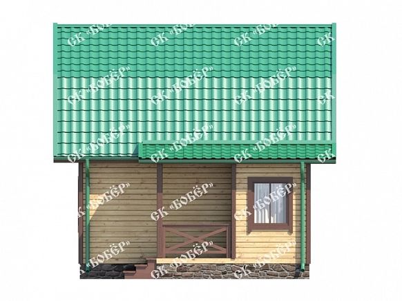 Дачный дом из бруса 6х7.5. фото