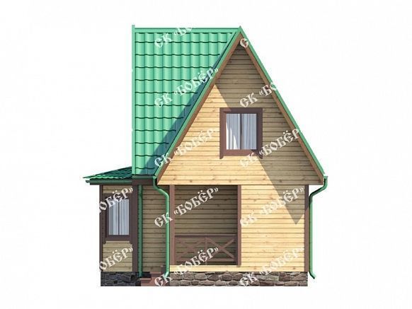 Дачный дом из бруса 6х8. фото